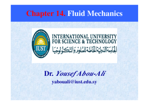 Chapter 14. Fluid Mechanics