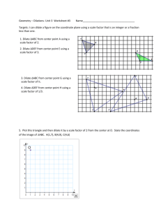Geometry – Dilations- Unit 3 Worksheet #3