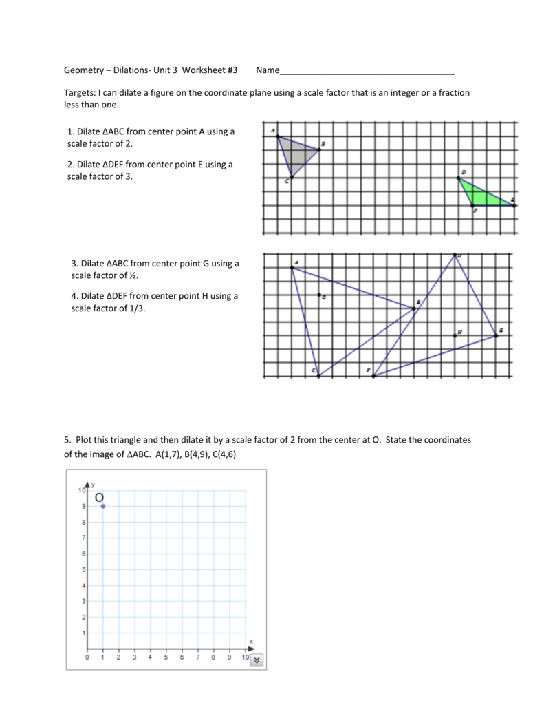 Geometry – Dilations- Unit 21 Worksheet #21 Pertaining To Dilations And Scale Factor Worksheet