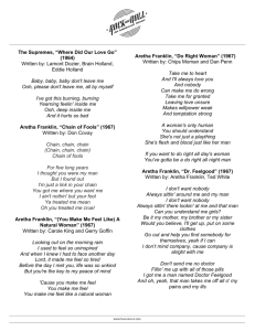 Handout 2: Aretha Franklin Lyric Sheet