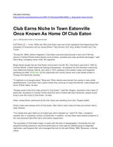 Club Earns Niche In Town Eatonville Once Known As Home Of Club