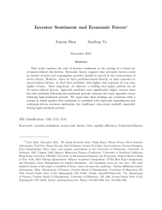 Investor Sentiment and Economic Forces*