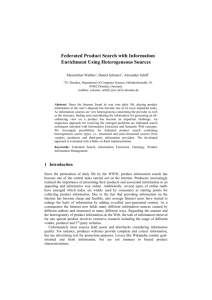 Federated Product Search with Information Enrichment Using