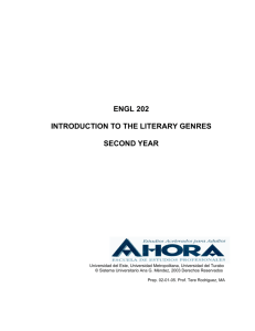 engl 202 introduction to the literary genres second year