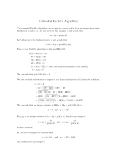 Extended Euclid's Algorithm
