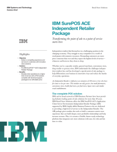 IBM SurePOS ACE Independent Retailer Package