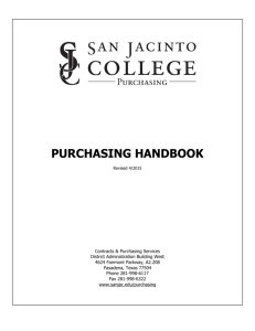 purchasing handbook - San Jacinto College
