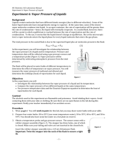 Experiment 6: Vapor Pressure of Liquids