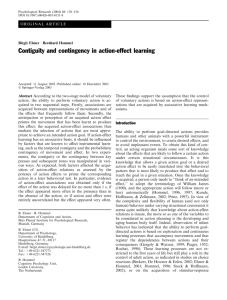 Contiguity and contingency in action-effect learning