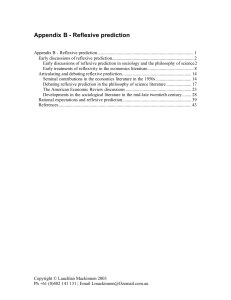 Appendix B - Reflexive prediction