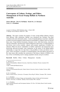 Management of Feral Swamp Buffalo in Northern Australia