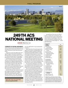 249th acs national meeting - Chemical & Engineering News