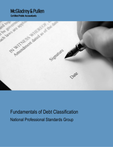 Fundamentals of Debt Classification