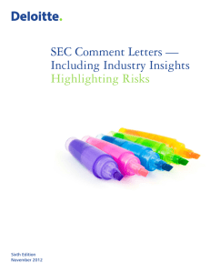 SEC Comment Letters — Including Industry Insights