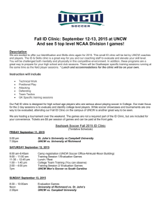 Fall ID Clinic: September 12-13, 2015 at UNCW And see 5 top level