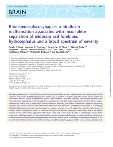 Rhombencephalosynapsis: a hindbrain malformation associated