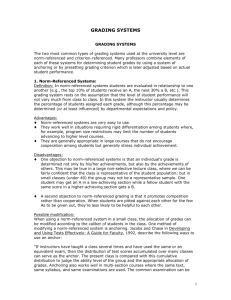 grading systems - The Center for Teaching and Learning