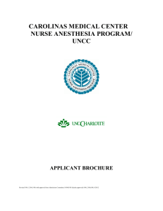 carolinas medical center nurse anesthesia program/ uncc