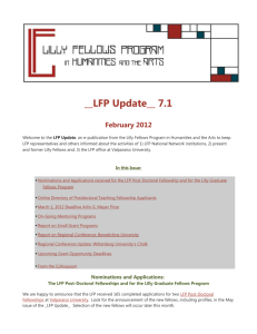 LFP Update 7.1 - Lilly Fellows Program