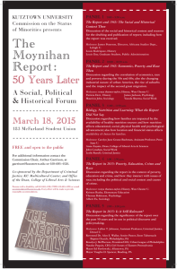 The Moynihan Report - Kutztown University
