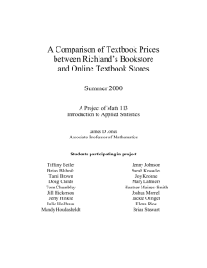 Textbook Price Comparison