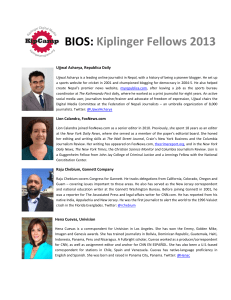 BIOS: Kiplinger Fellows 2013