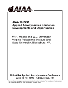 Applied Aerodynamics Education - the AOE home page
