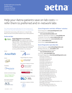 Help your Aetna patients save on lab costs — refer them to preferred