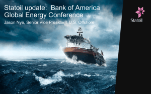Statoil update: Bank of America Global Energy Conference