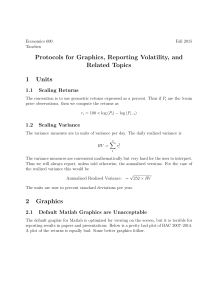Protocols for Graphics, Reporting Volatility, and Related Topics 1