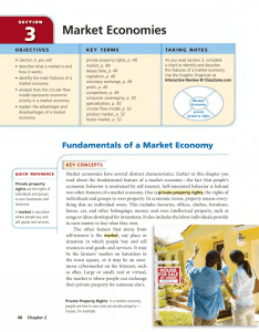 Market Economies - Winston Knoll Collegiate