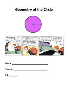 Geometry of the Circle