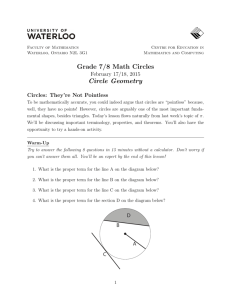 Grade 7/8 Math Circles Circle Geometry