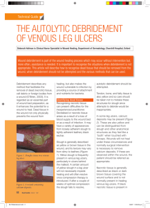 the autolytic debridement of venous leg ulcers