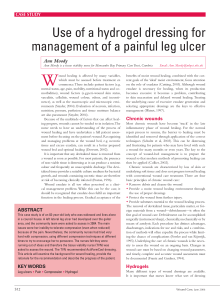 CASE STUDY Use of a hydrogel dressing for