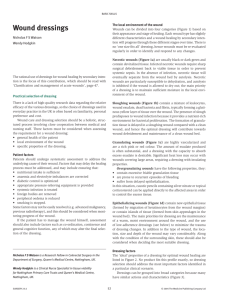 Wound dressings - Surgery journal