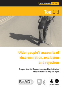 older people's accounts of discrimination