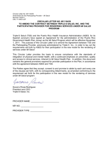 circular letter no. m1110439 to amend the contract between triple