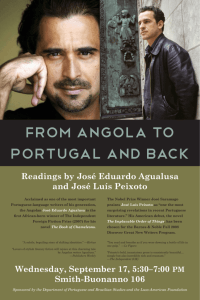 Readings by José Eduardo Agualusa and José Luís Peixoto