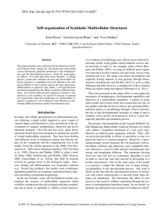 Self-organization of Symbiotic Multicellular Structures