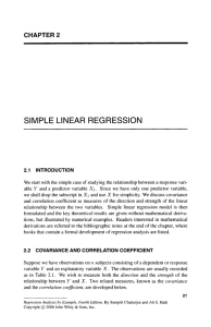 simple linear regression