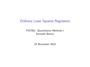 Ordinary Least Squares Regression