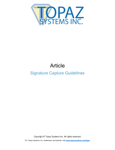 Signature Capture Guidelines