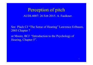 Lecture slides for pitch perception