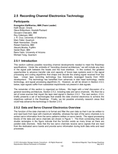 2.5 Recording Channel Electronics Technology