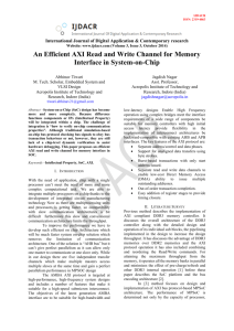 An Efficient AXI Read and Write Channel for Memory Interface in
