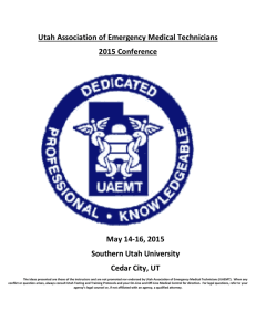 Utah Association of Emergency Medical Technicians 2015