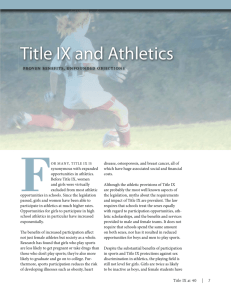 Title IX and Athletics - The National Coalition for Women and Girls in