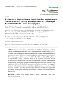 Evaluation of Single or Double Hurdle Sanitizer Applications in