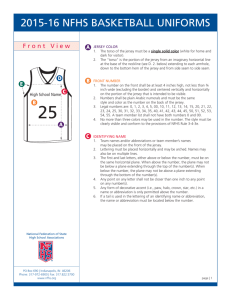 Basketball Uniform Rules - National Federation of State High School